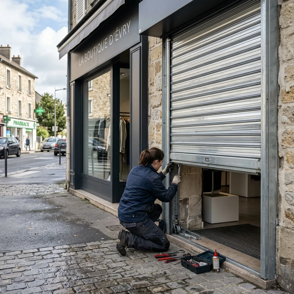 Rideau métallique commerce - Serrurier Évry